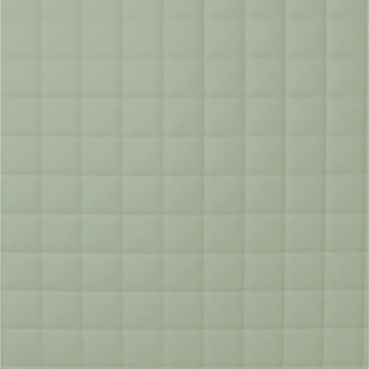 A grid of evenly spaced, light green tiles evokes the refined look of an Ann Gish quilted coverlet.