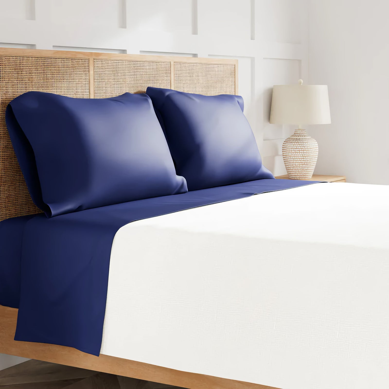 Sheet Set of Ann Gish Ready-to-Bed Bedding in Navy
