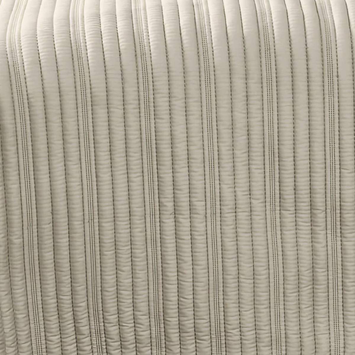 Fabric of Bone colored Ann Gish Rib Coverlet Set