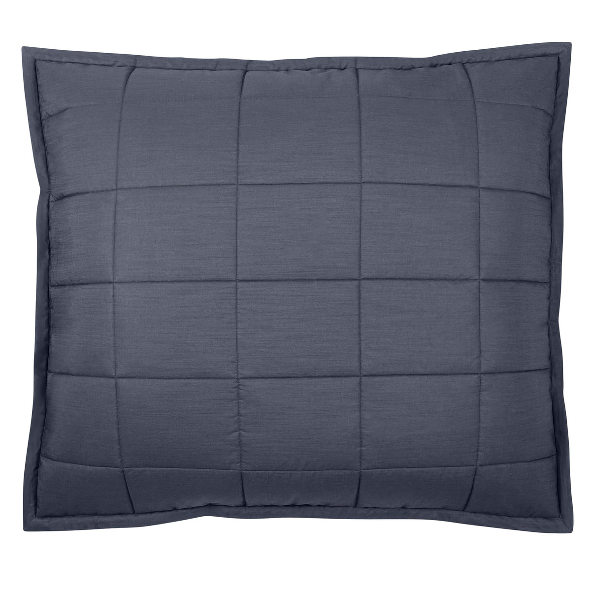 Silo of Marine colored Ann Gish Slub Tencel Quilted Sham