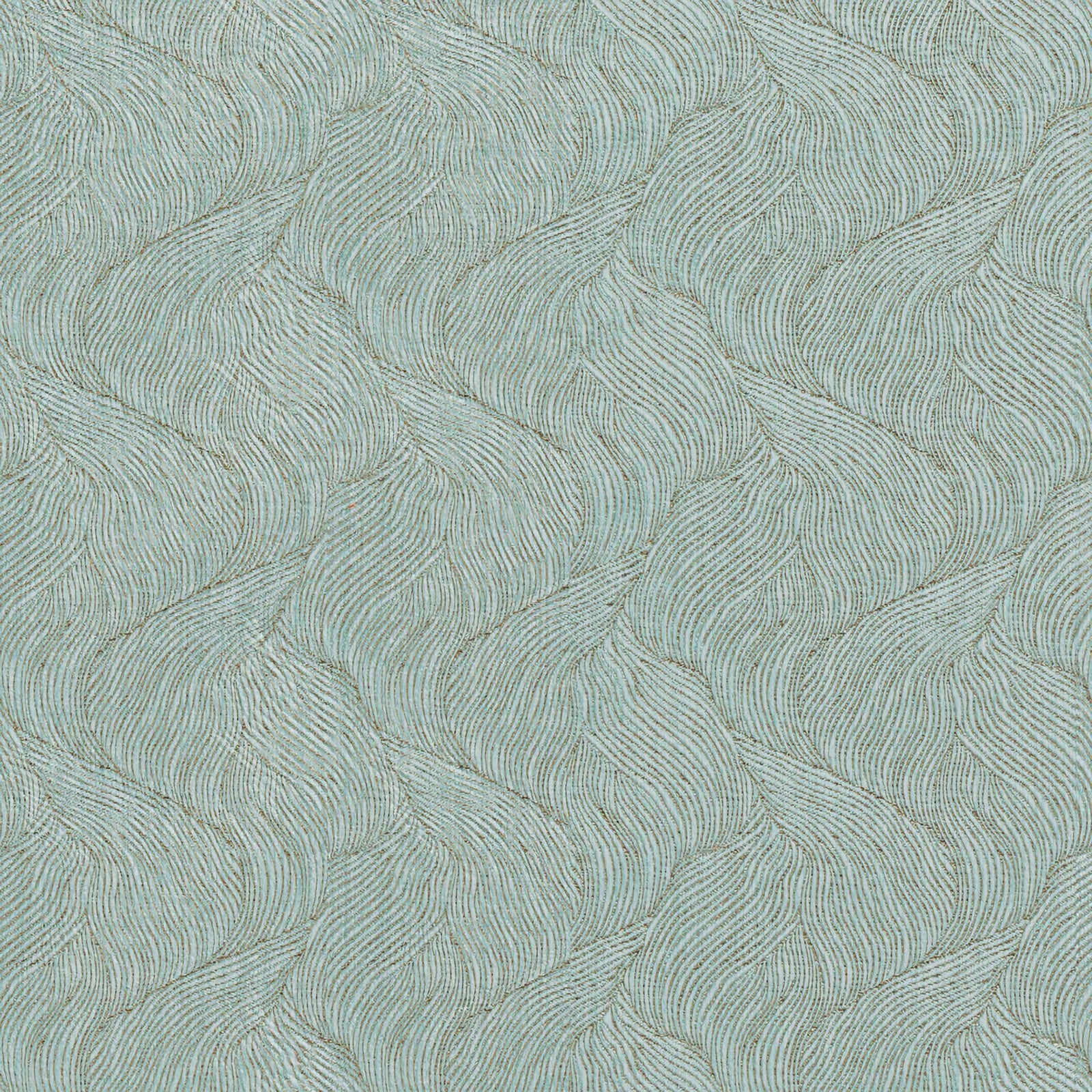 Bed in Aqua Color Ann Gish Tidal Duvet Set