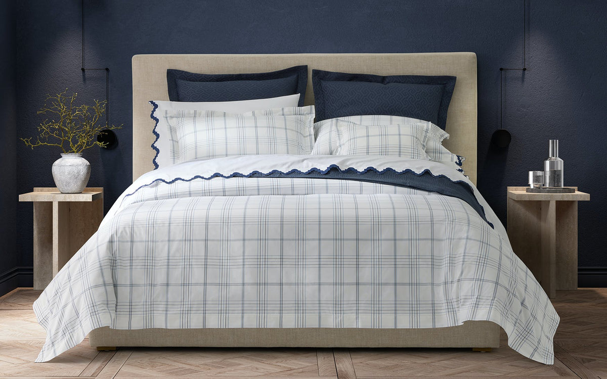 Matouk Aziza Bedding - Navy