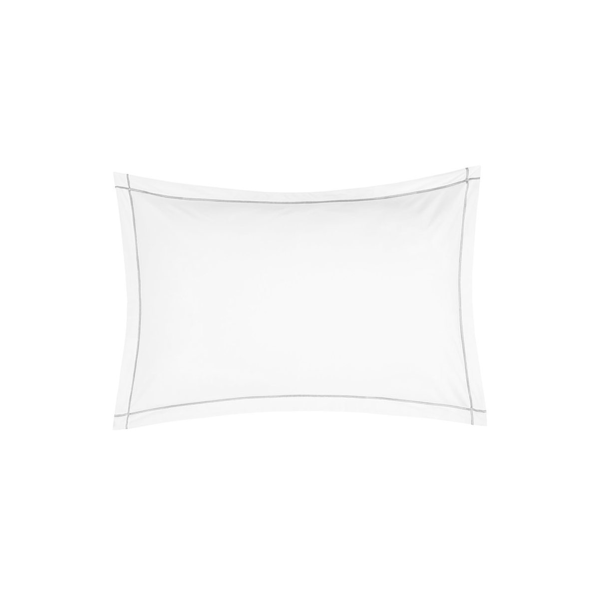 White and Silver Boudoir Sham of BOVI Classic Hotel Bedding