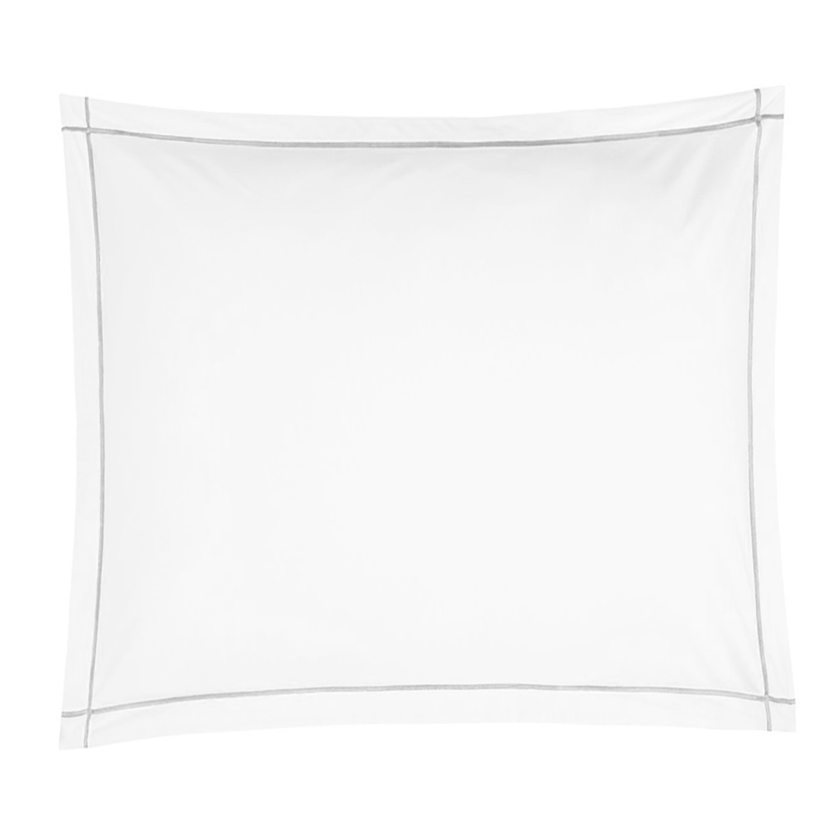 White and Silver Euro Sham of BOVI Classic Hotel Bedding