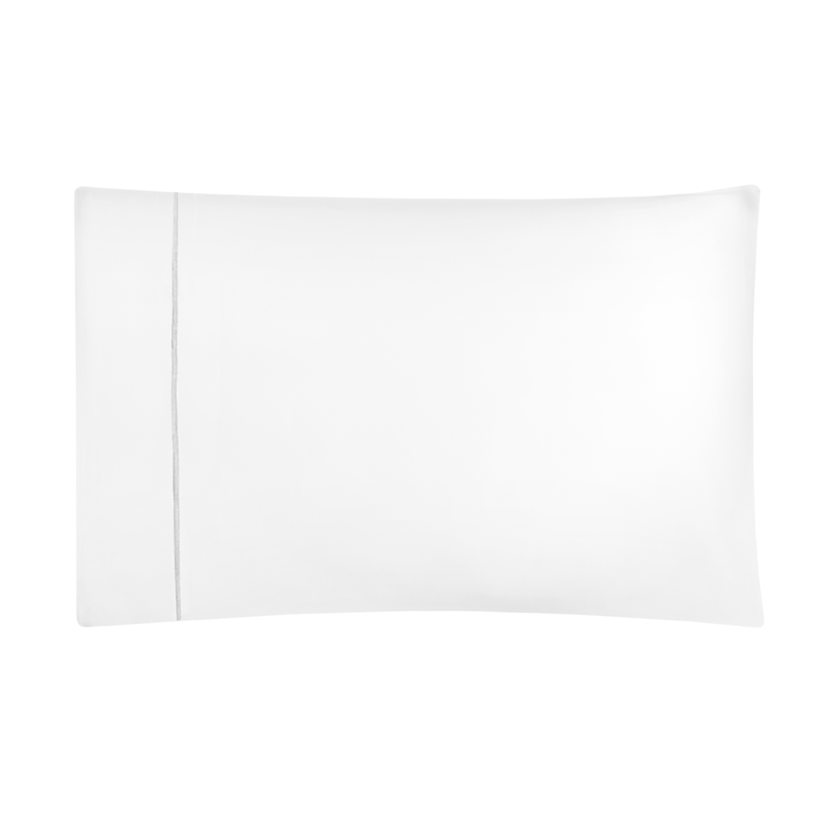 White and Silver Pillowcase of BOVI Classic Hotel Bedding