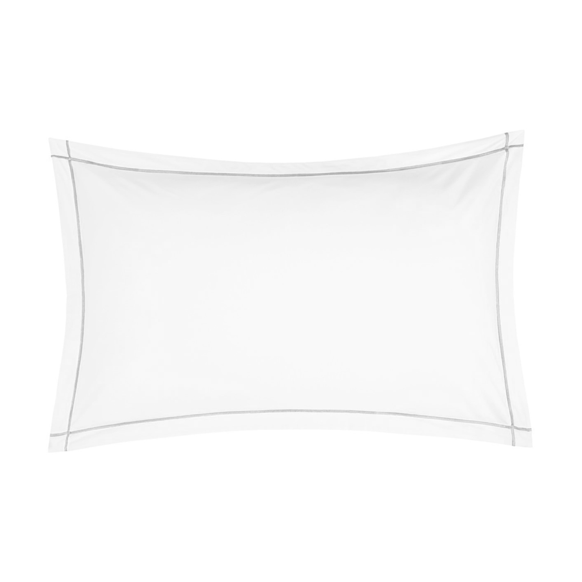 White and Silver Sham of BOVI Classic Hotel Bedding