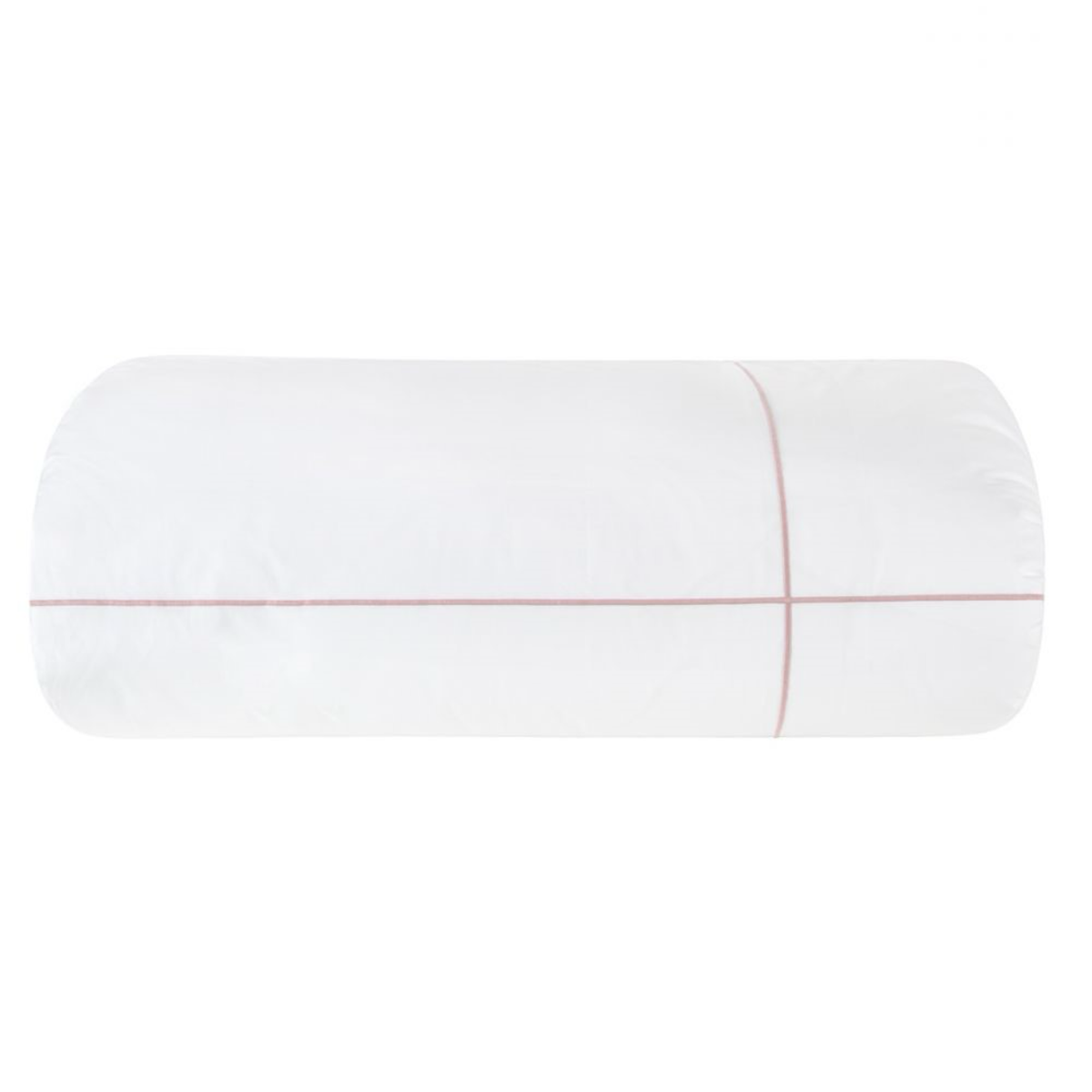 Folded Duvet Cover of BOVI Classic Hotel Bedding in White and Blush color