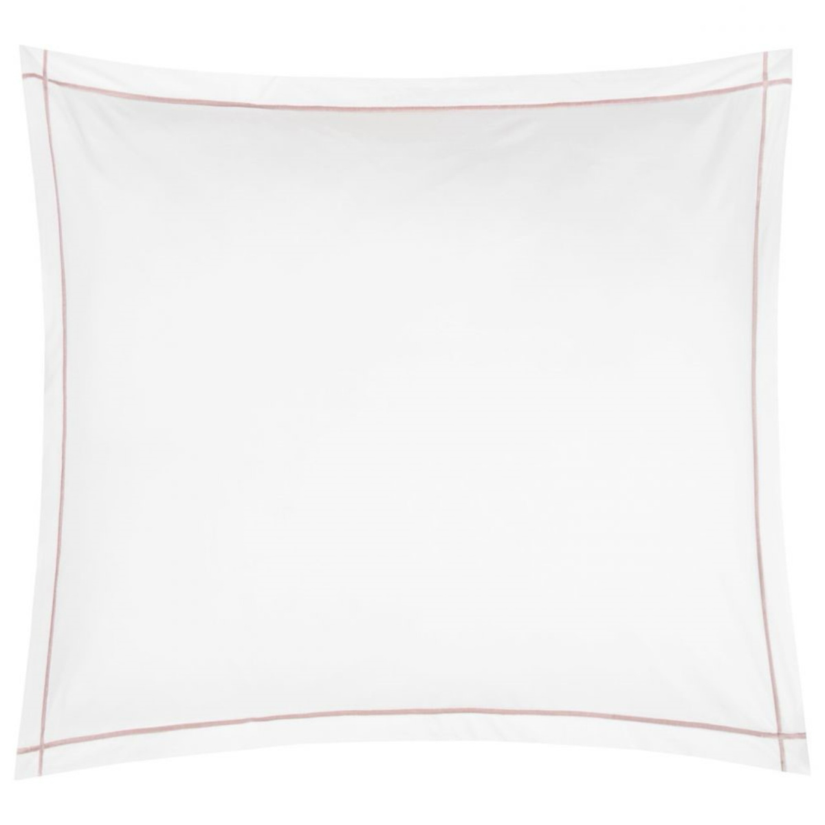 Euro Sham Silo of BOVI Classic Hotel Bedding in White and Blush color