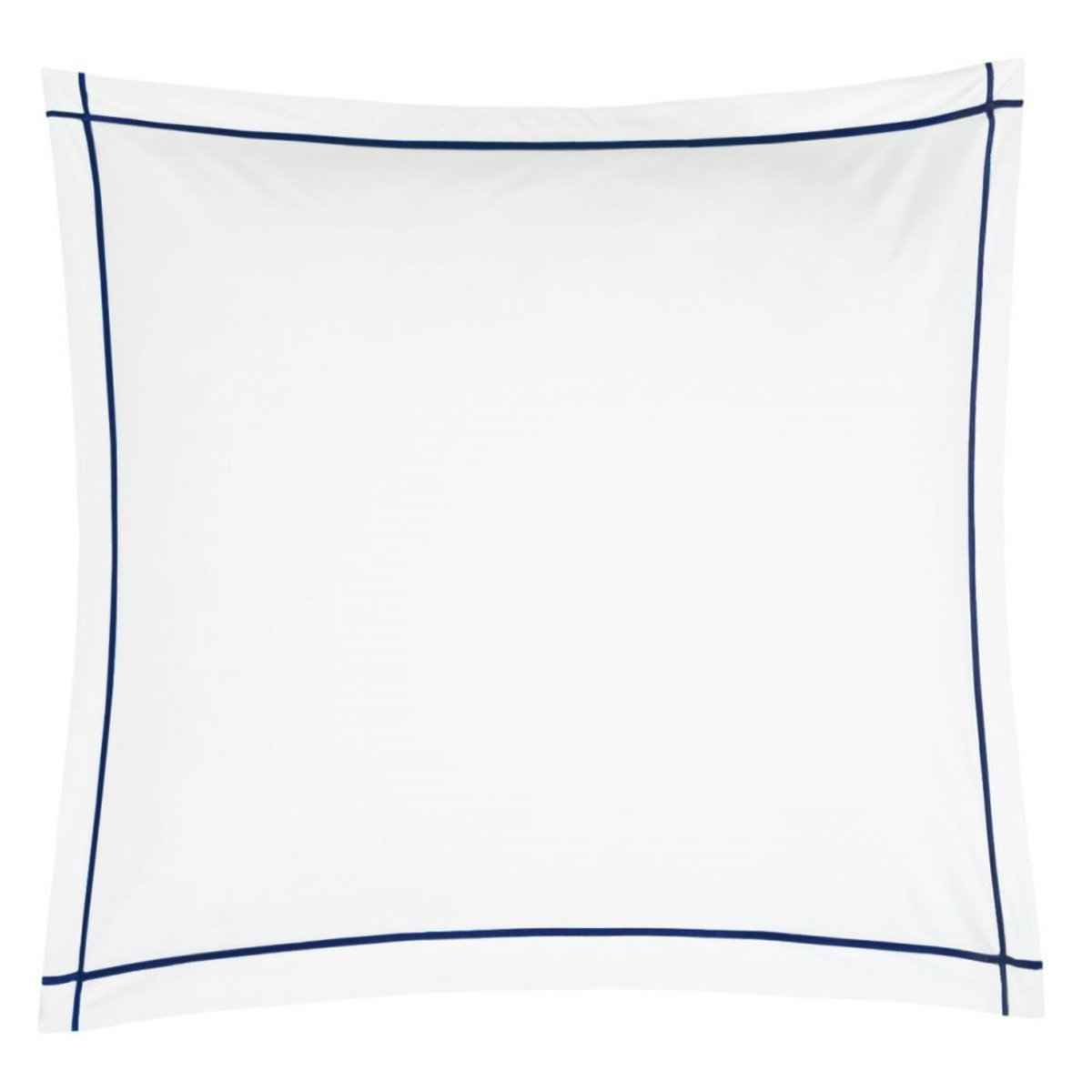 Euro Sham Silo of BOVI Classic Hotel Bedding in White and Navy