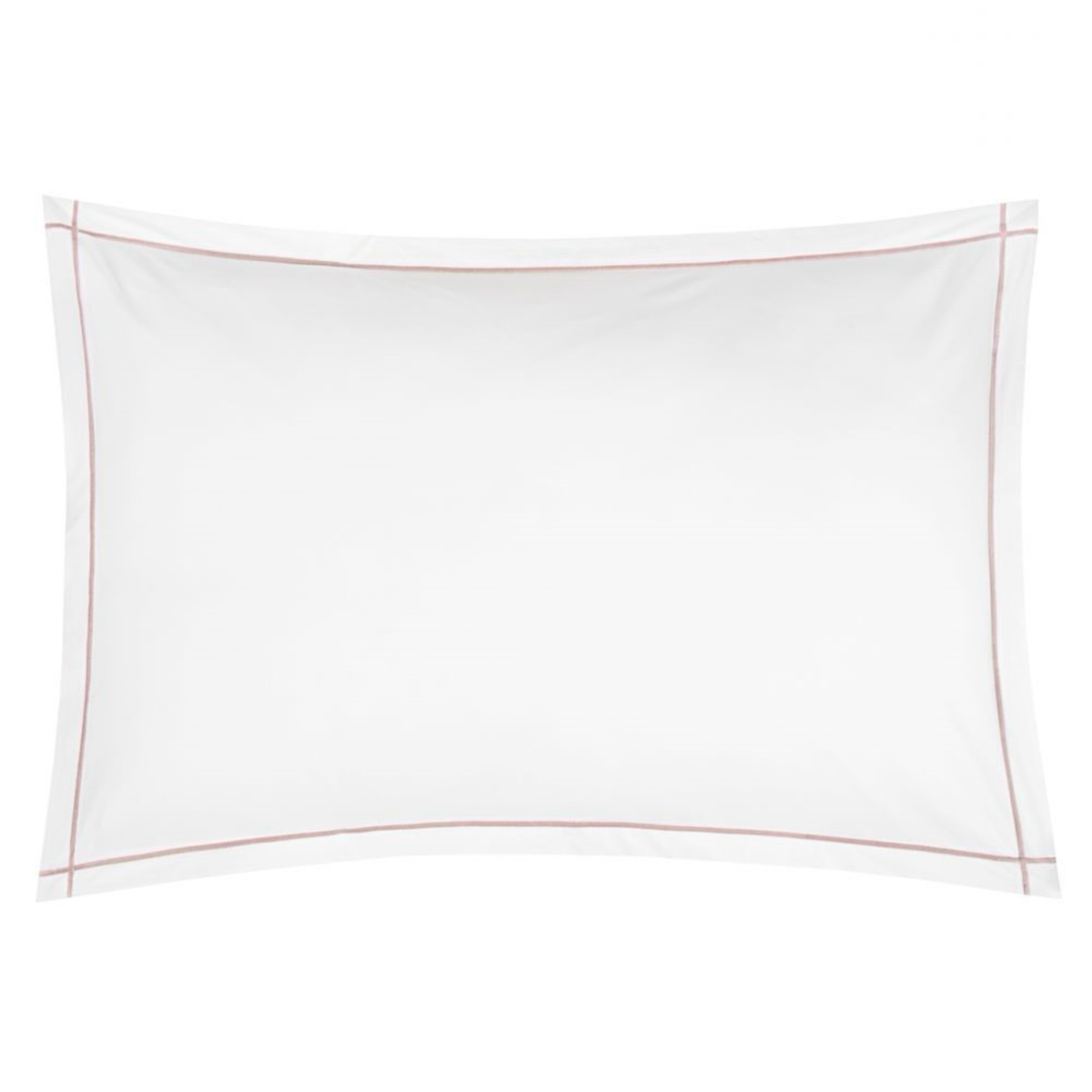 Sham Silo of BOVI Classic Hotel Bedding in White and Blush color