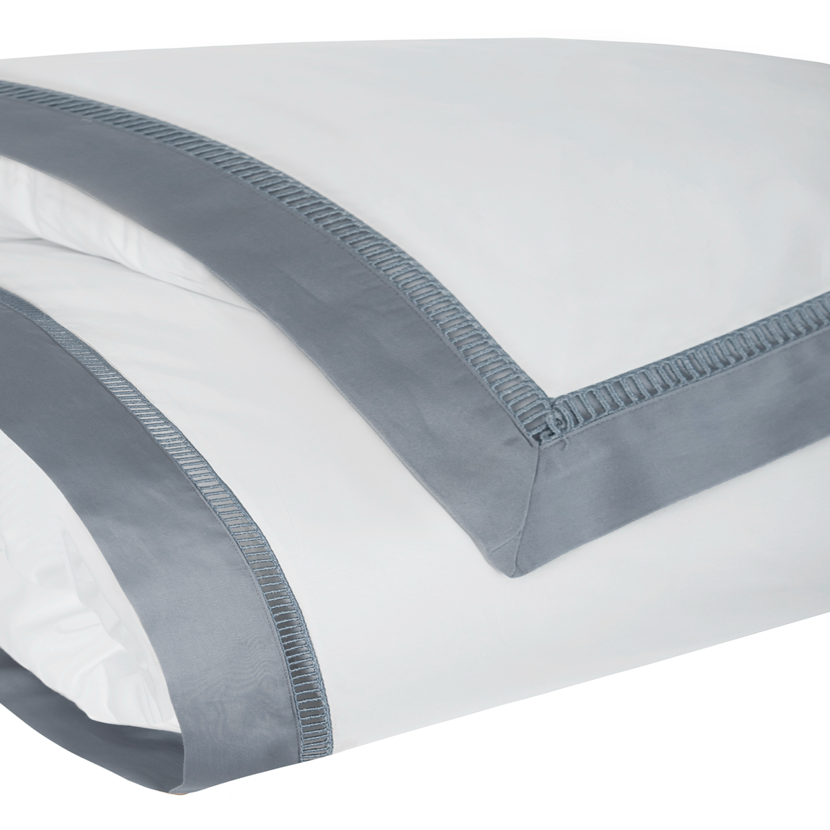 Duvet Cover Closeup of Ocean Blue on White BOVI Escada Bedding