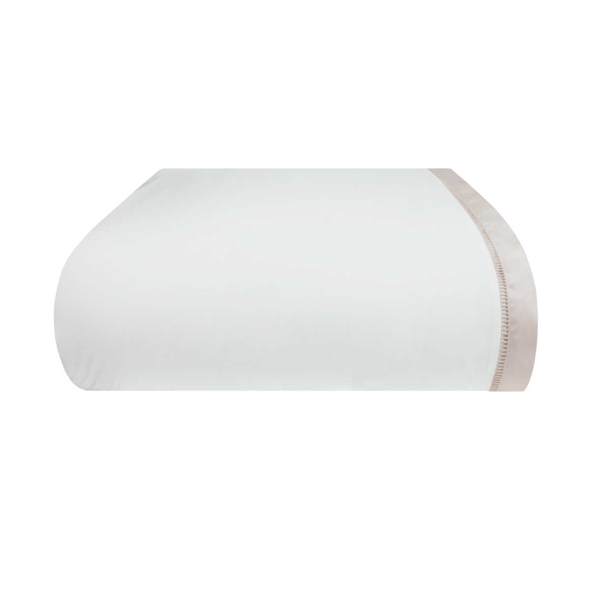 Folded Duvet Cover of Latte on White BOVI Escada Bedding