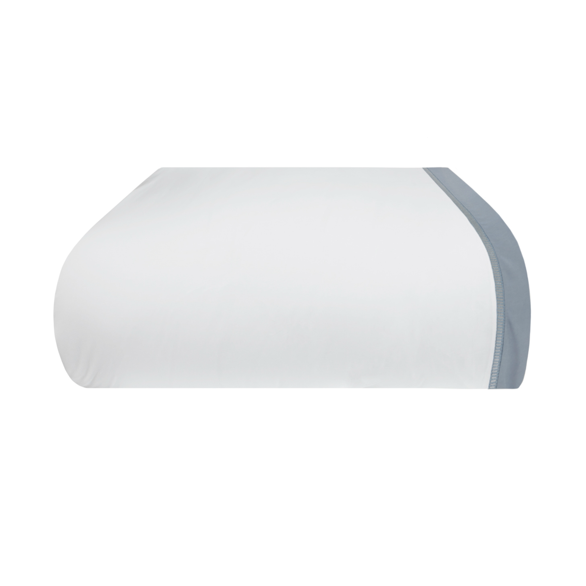 Folded Duvet Cover of Ocean Blue on White BOVI Escada Bedding