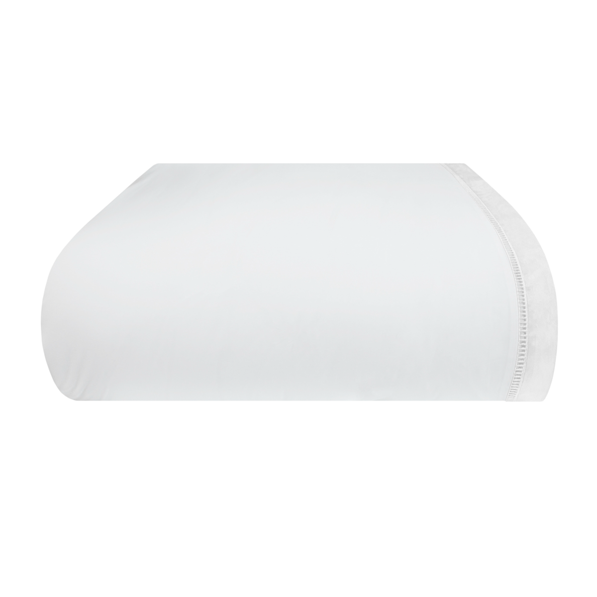 Folded Duvet Cover of White on White BOVI Escada Bedding