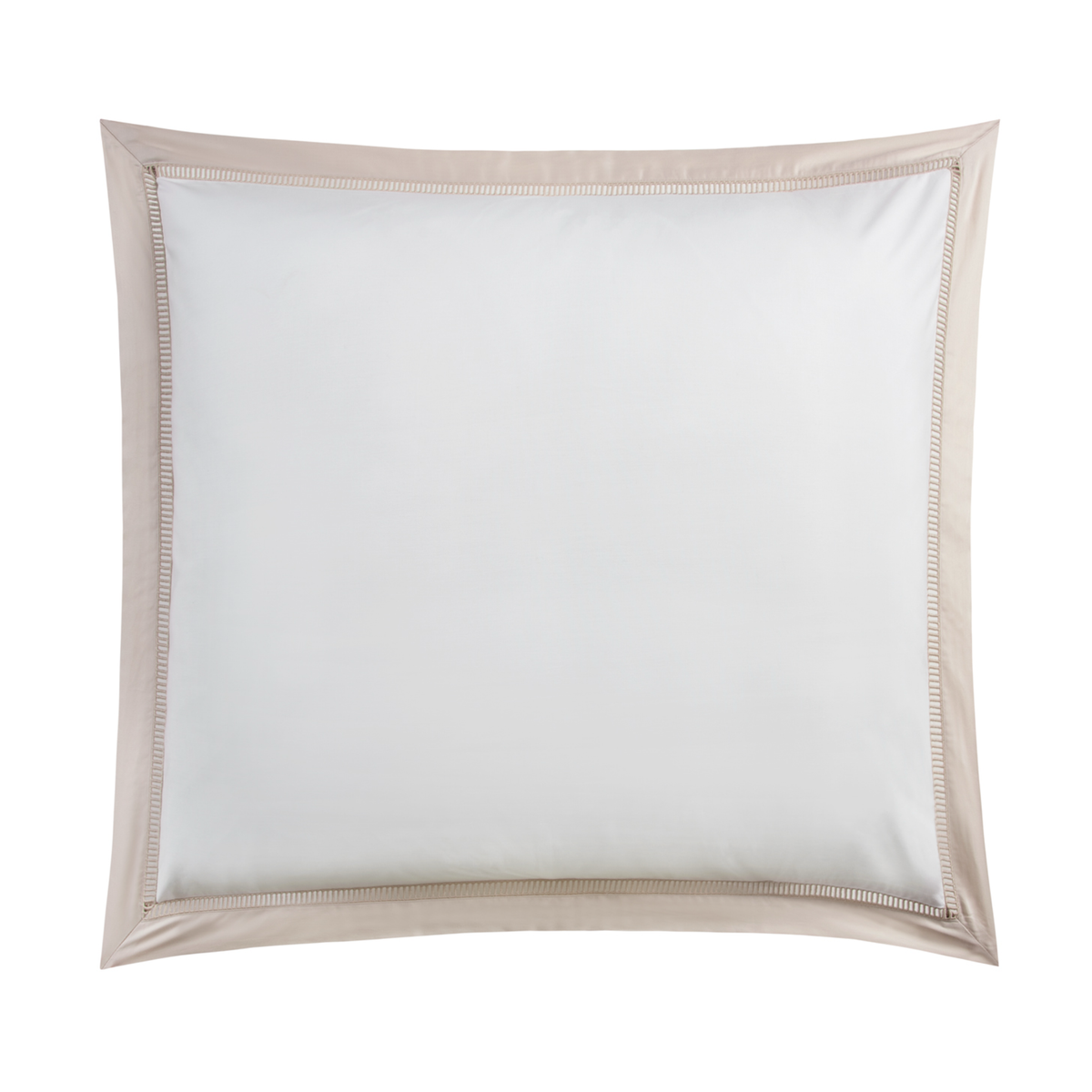 Euro Sham Silo of Latte on White BOVI Escada Bedding