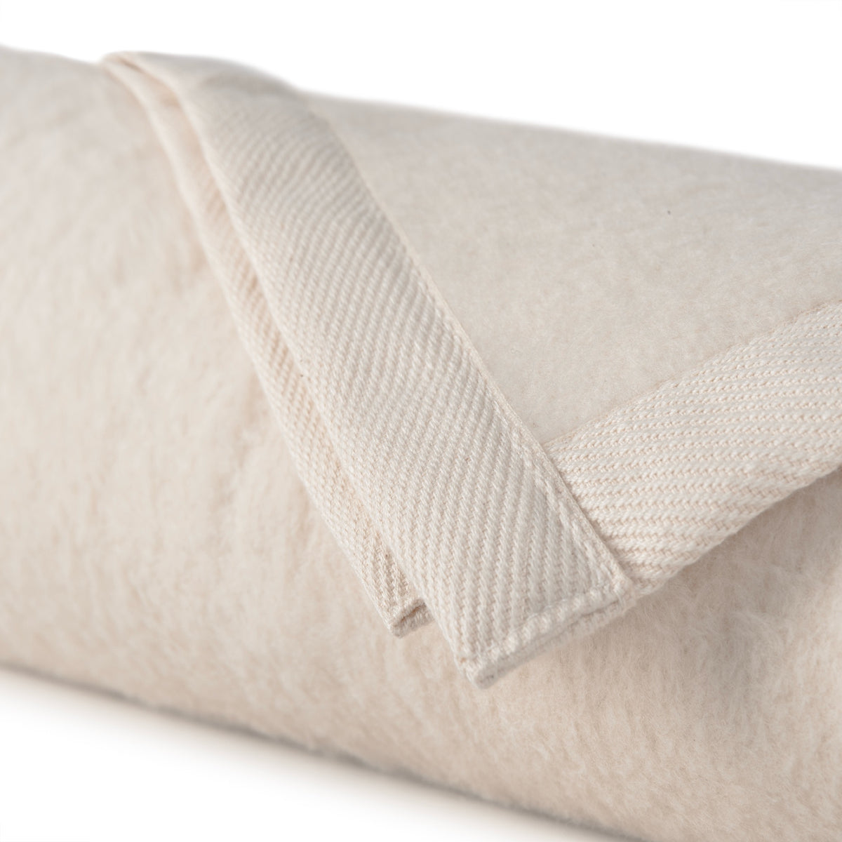 Closeup of BOVI Finnley Blanket in Natural color