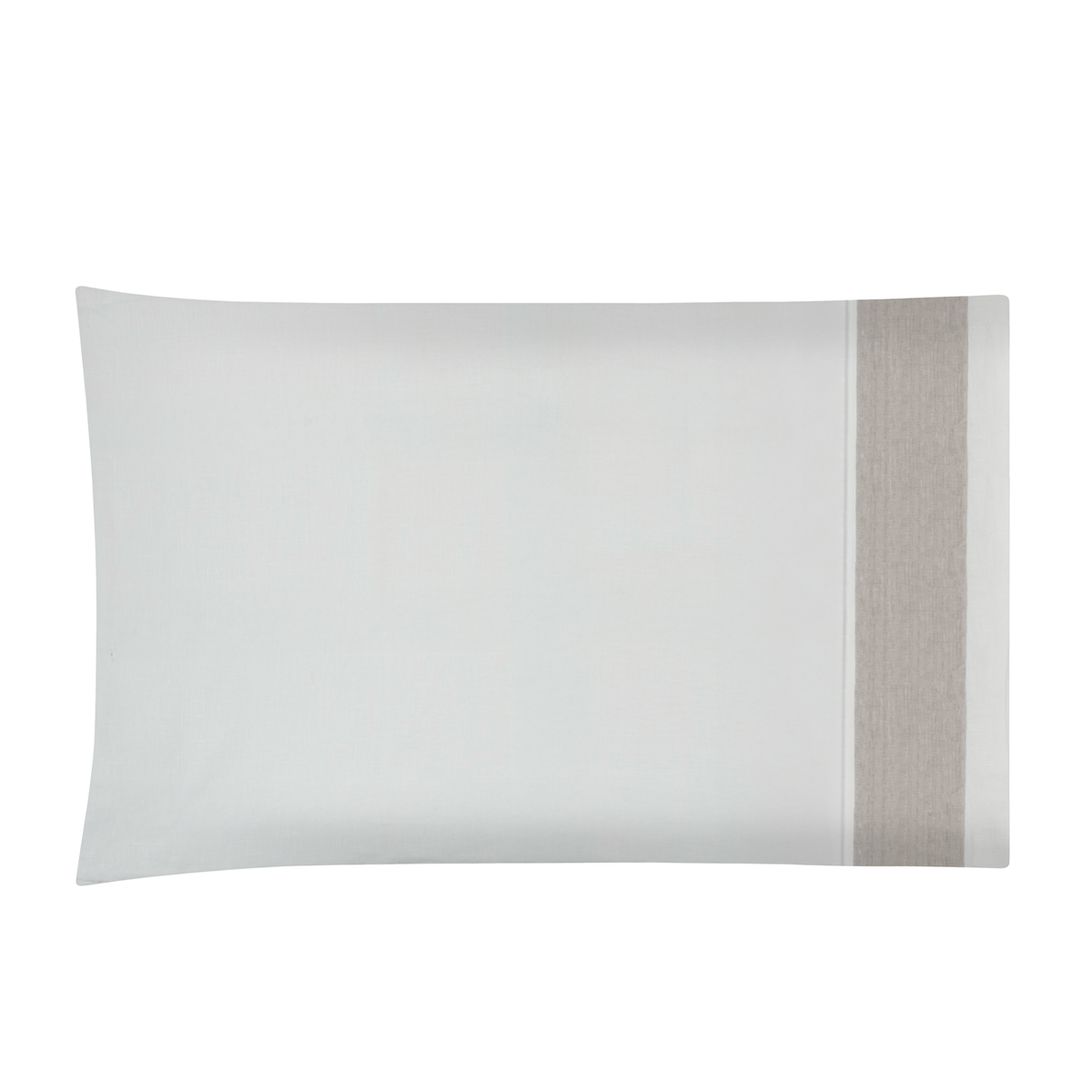 Pillowcase Silo of BOVI Marbella Bedding in White and Flax colors