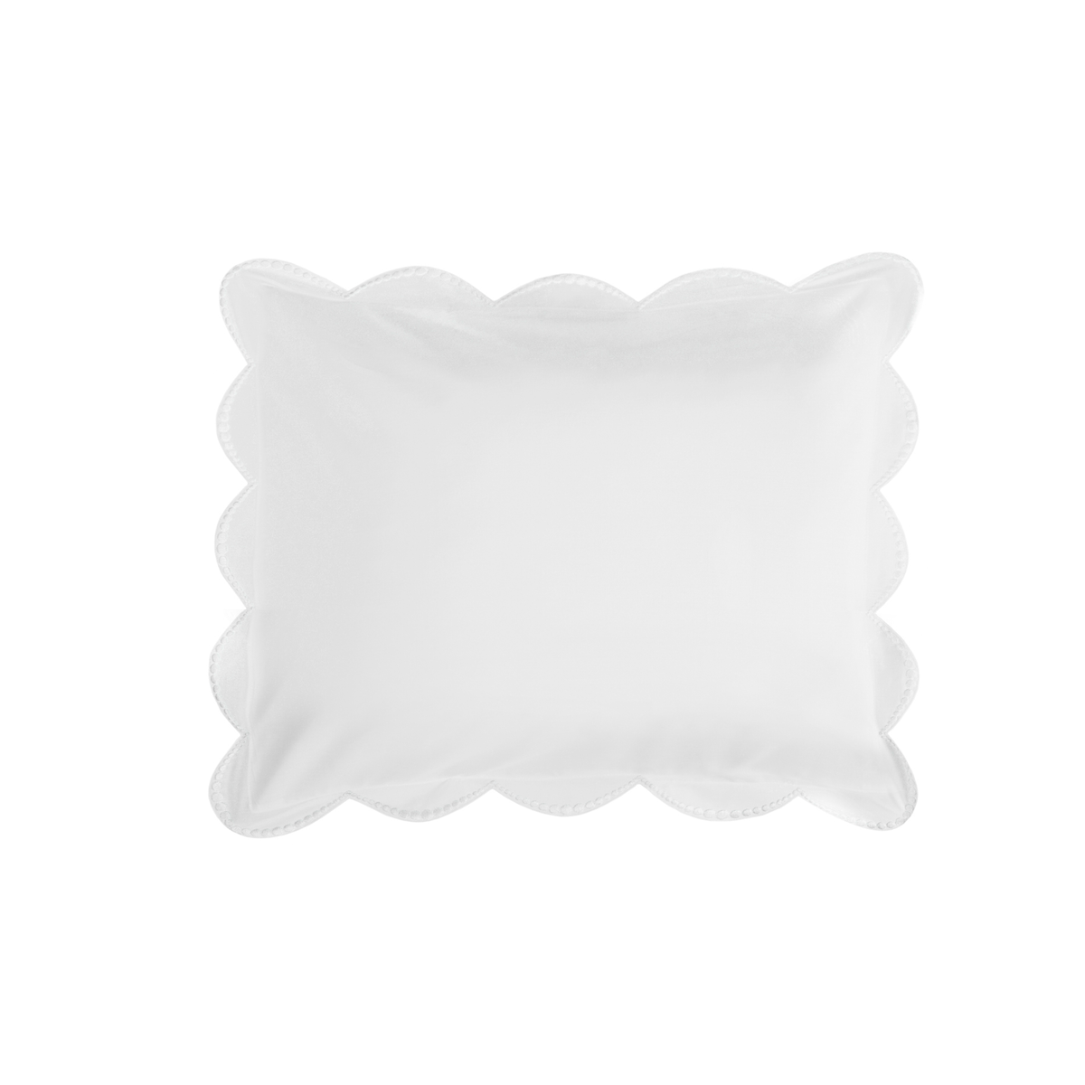 Boudoir Sham of White and White BOVI Nazare Bedding