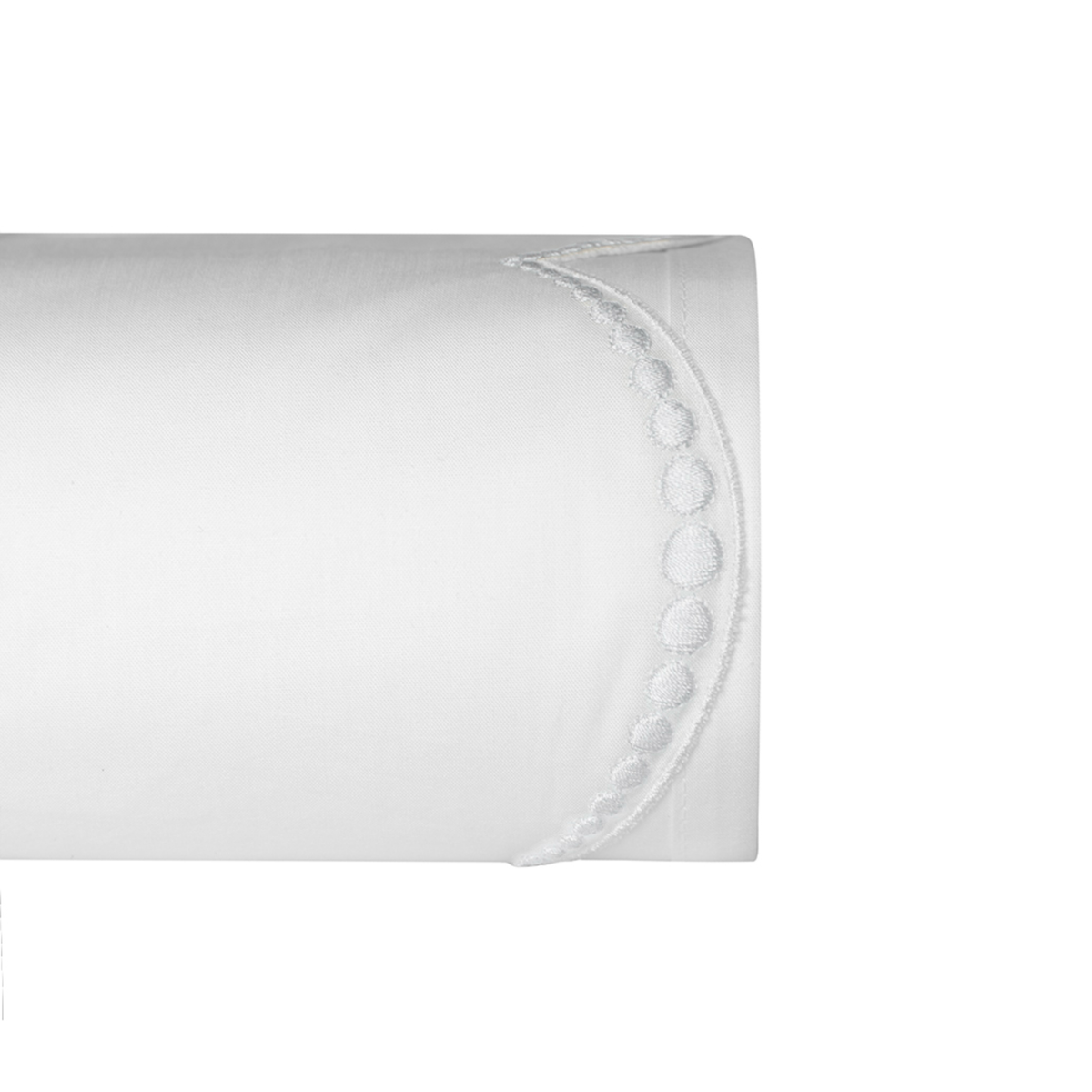 Closeup View of White and White BOVI Nazare Bedding