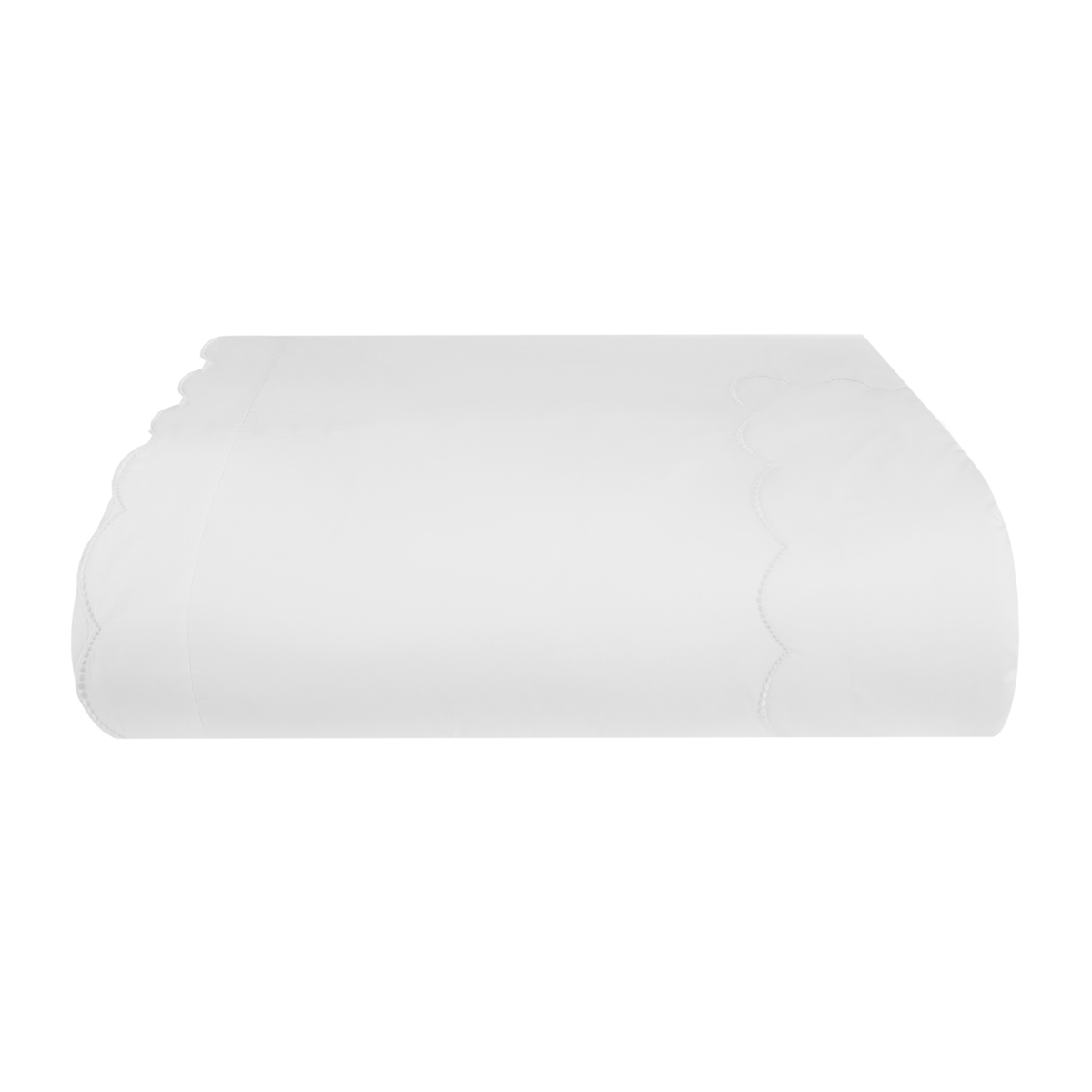 Folded Duvet Cover of White and White BOVI Nazare Bedding