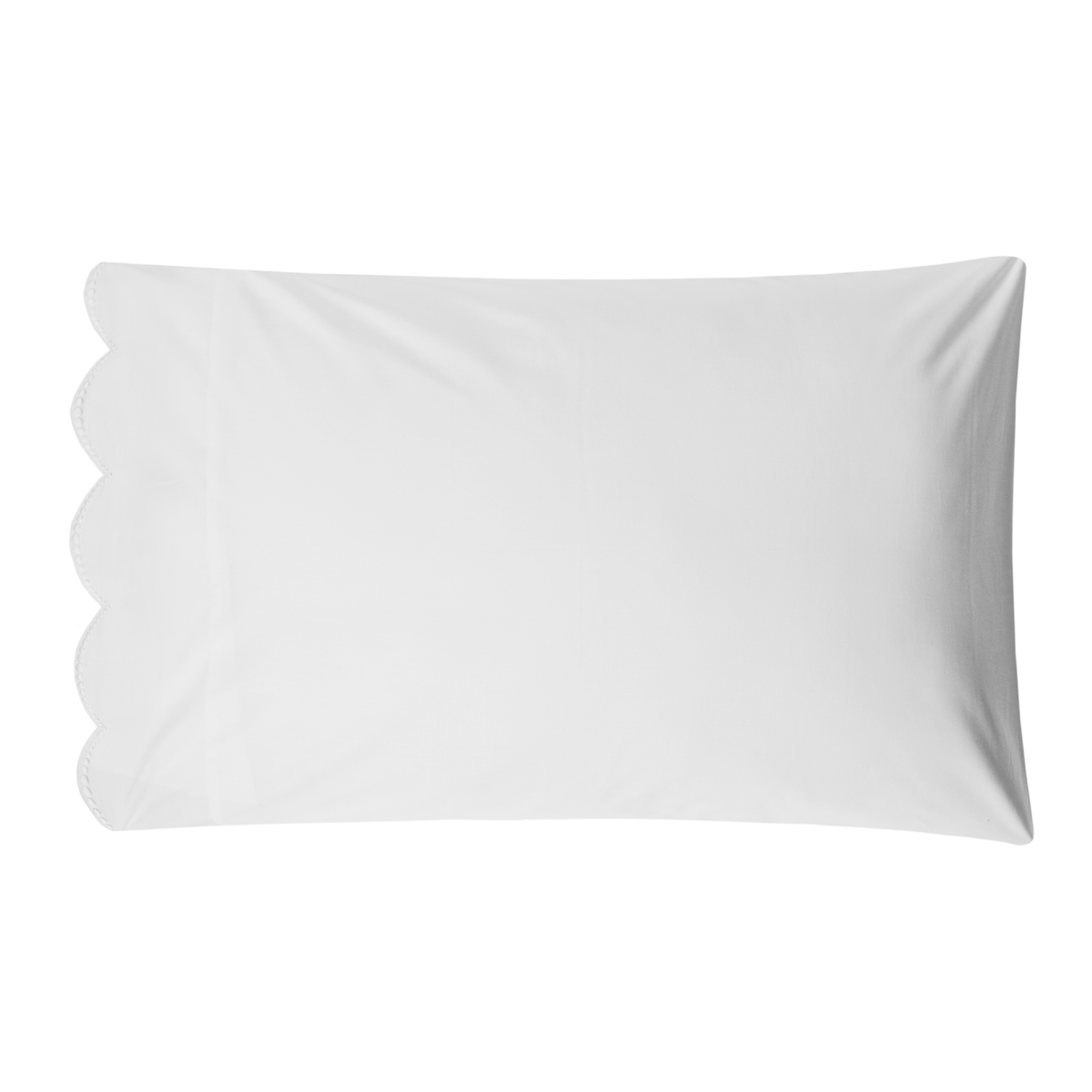 Pillowcase of White and White BOVI Nazare Bedding