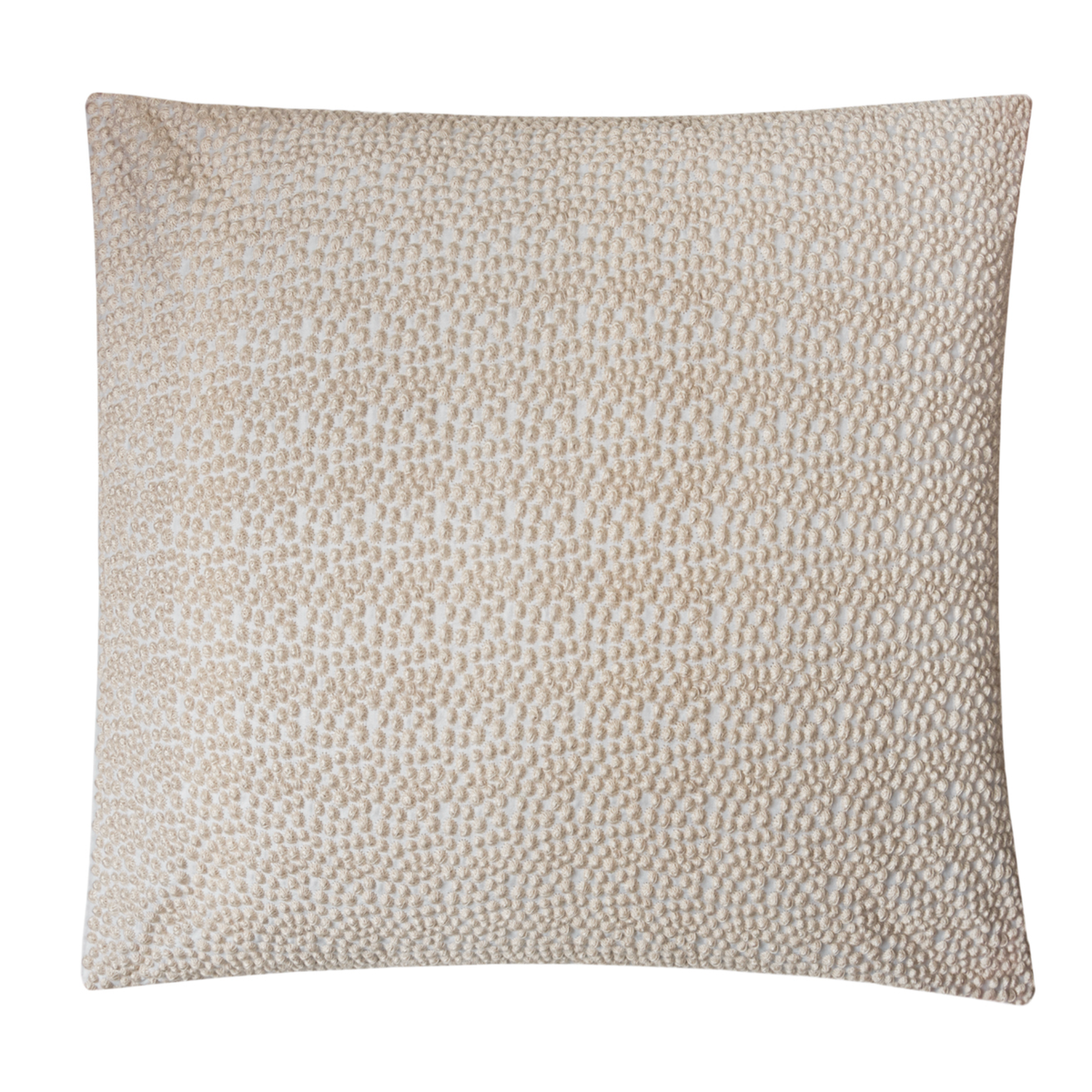 Euro Sham of BOVI Pearls Bedding in White and Latte Colors