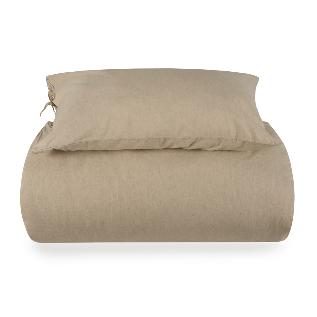 Duvet and Sham of Macadamia color BOVI Petra Bedding