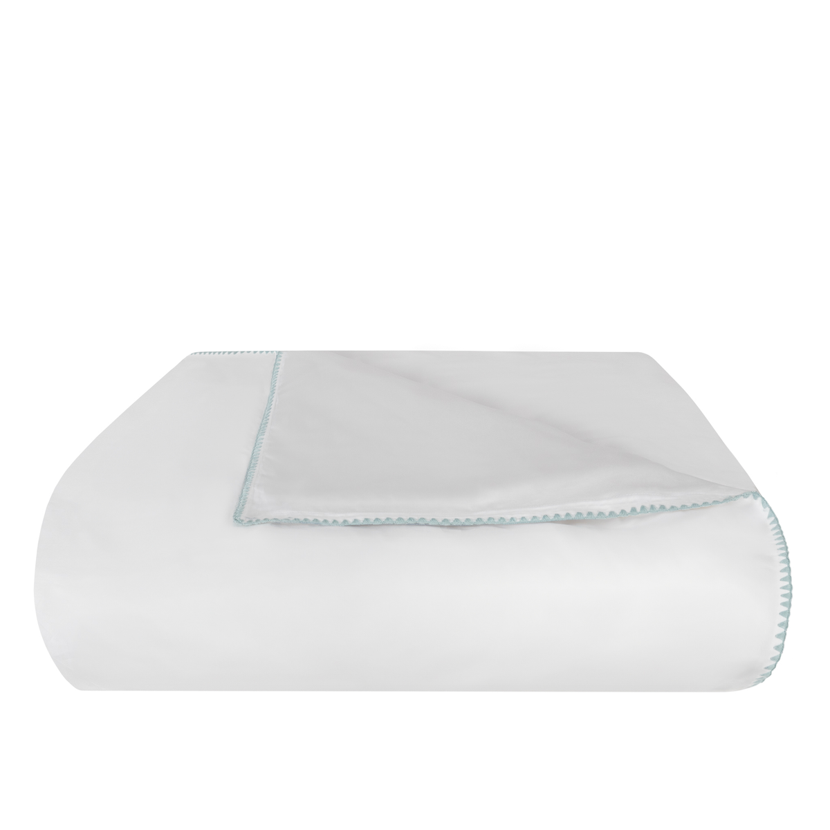 Folded Duvet Cover of Aqua BOVI Poppy Bedding