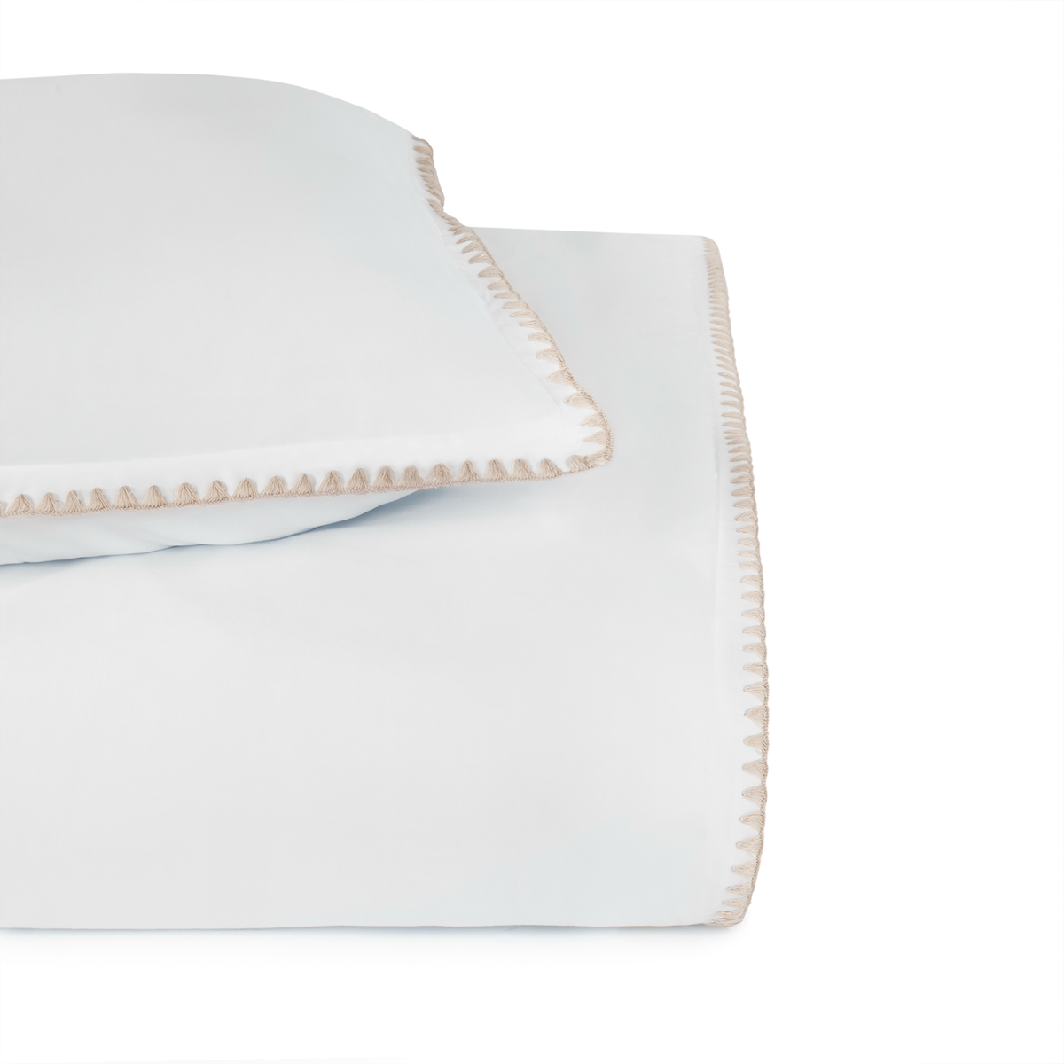 Duvet Cover Closeup of Latte BOVI Poppy Bedding