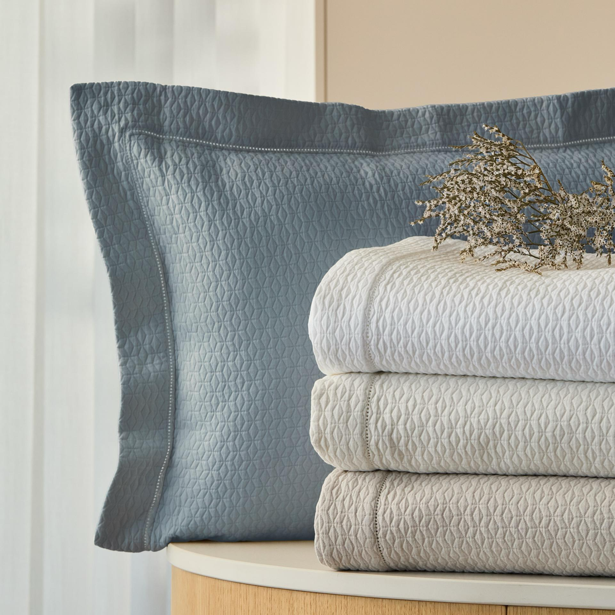 Colors of BOVI Selena Coverlet and Shams