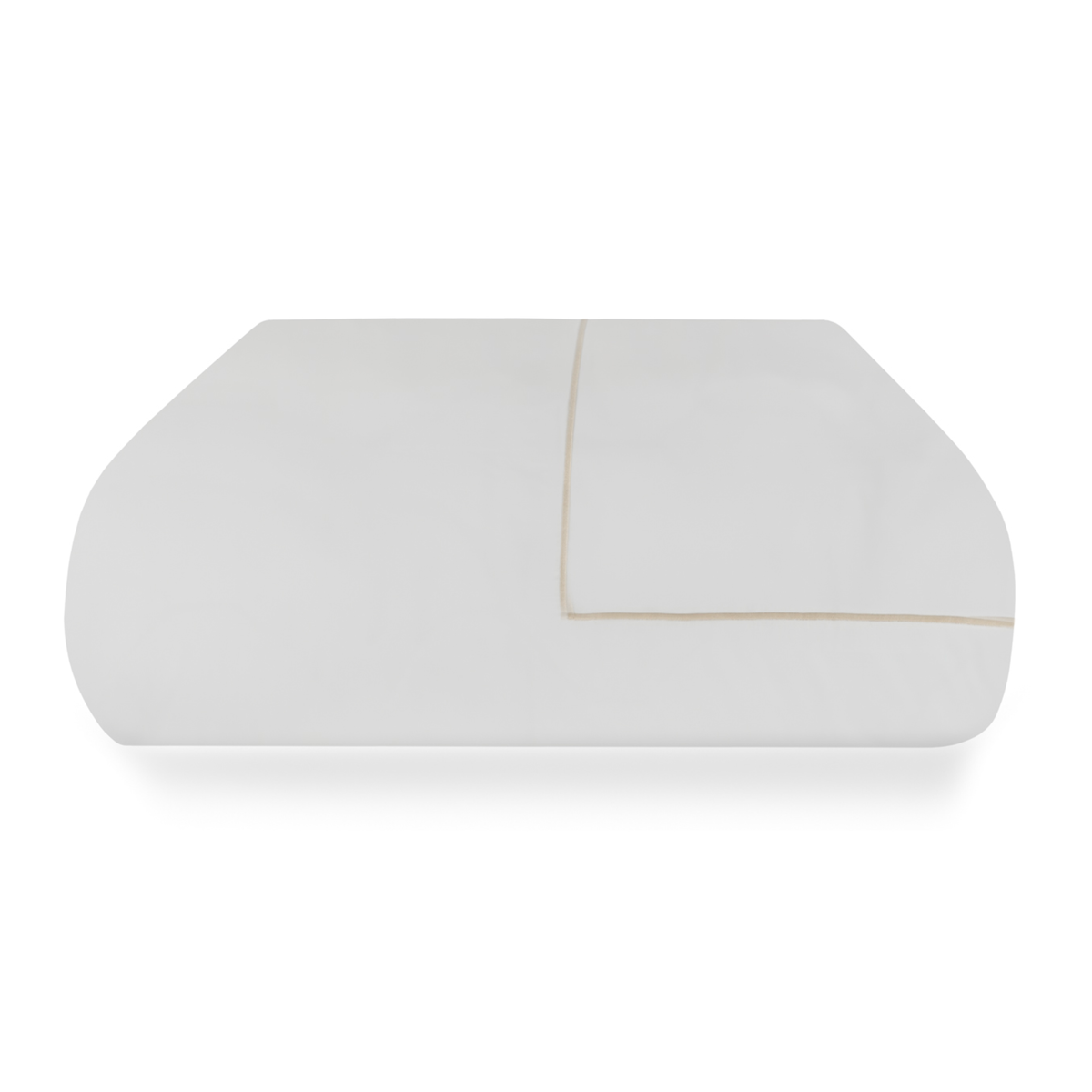 Folded White and Latte BOVI Sierra Bedding Duvet Cover