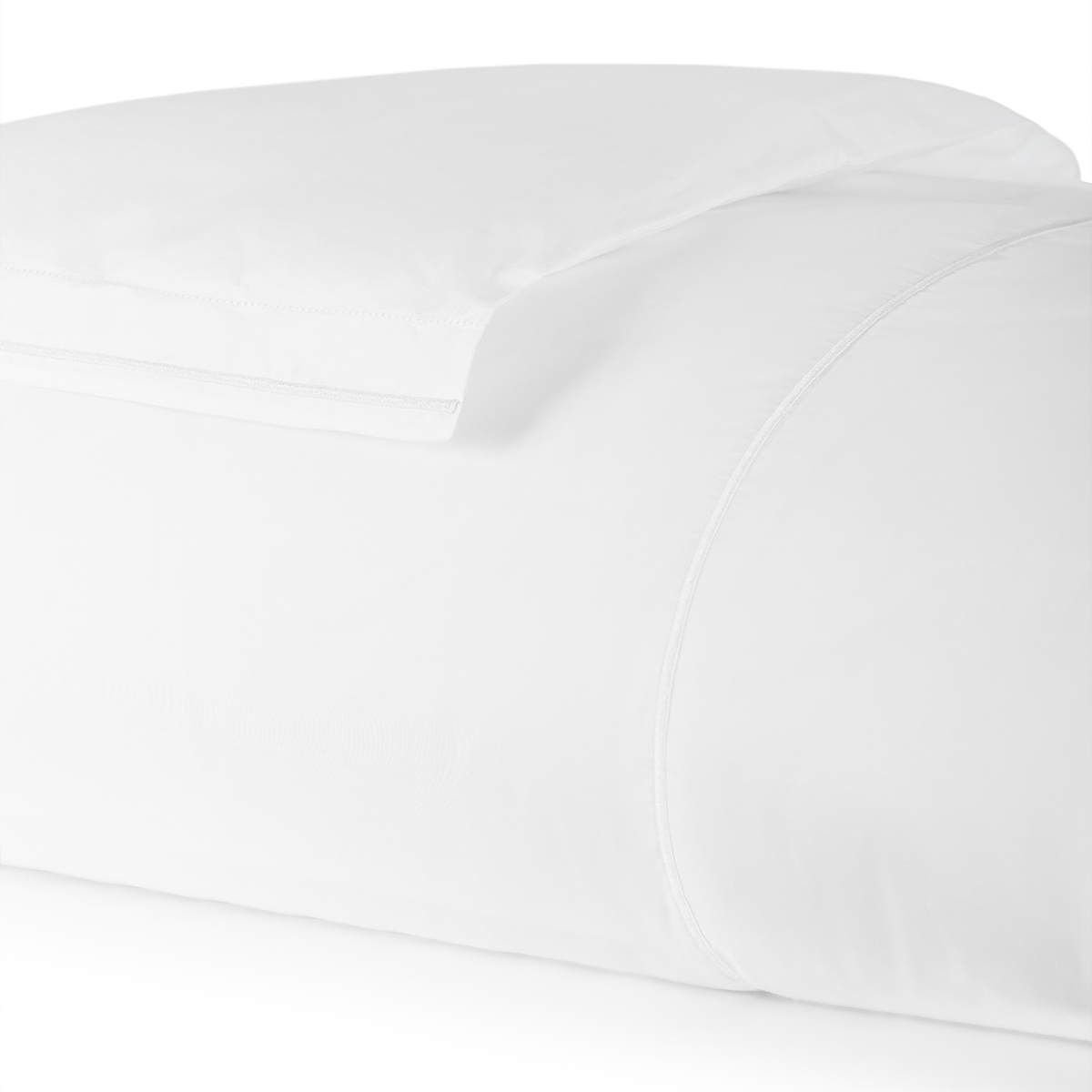 Closeup of White and White BOVI Sierra Bedding Duvet Cover