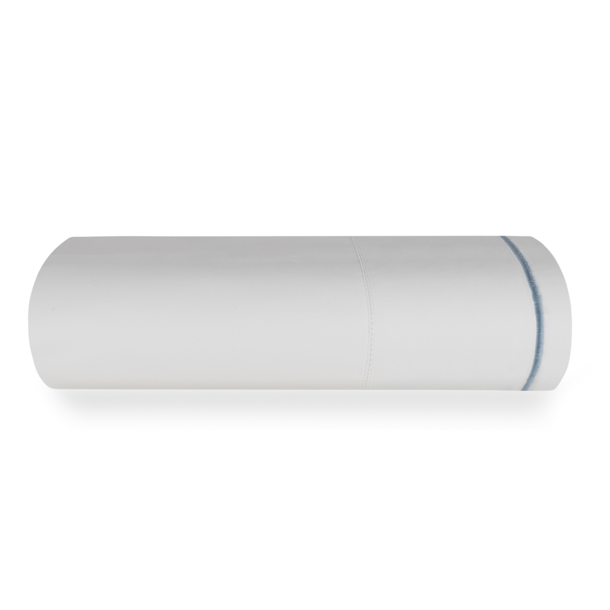 Folded White and Ocean Blue BOVI Sierra Bedding Flat Sheet