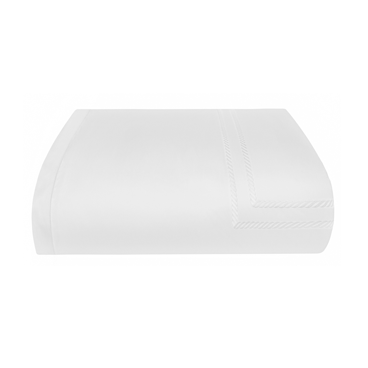 Folded Duvet Cover of BOVI Simone Bedding with White and White color