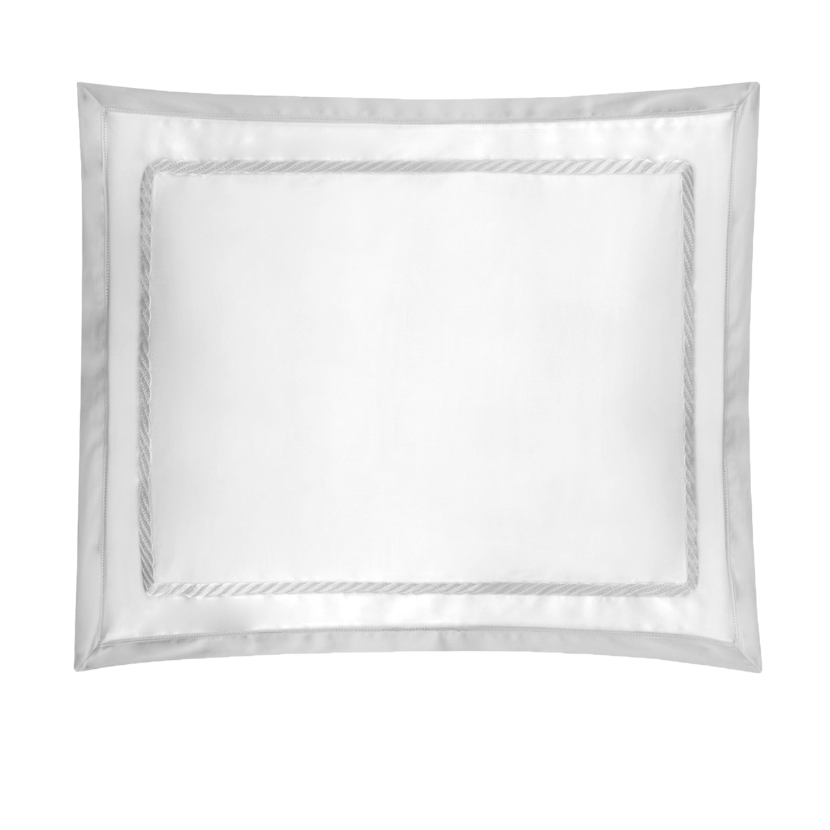 Euro Sham of BOVI Simone Bedding with White and Silver color