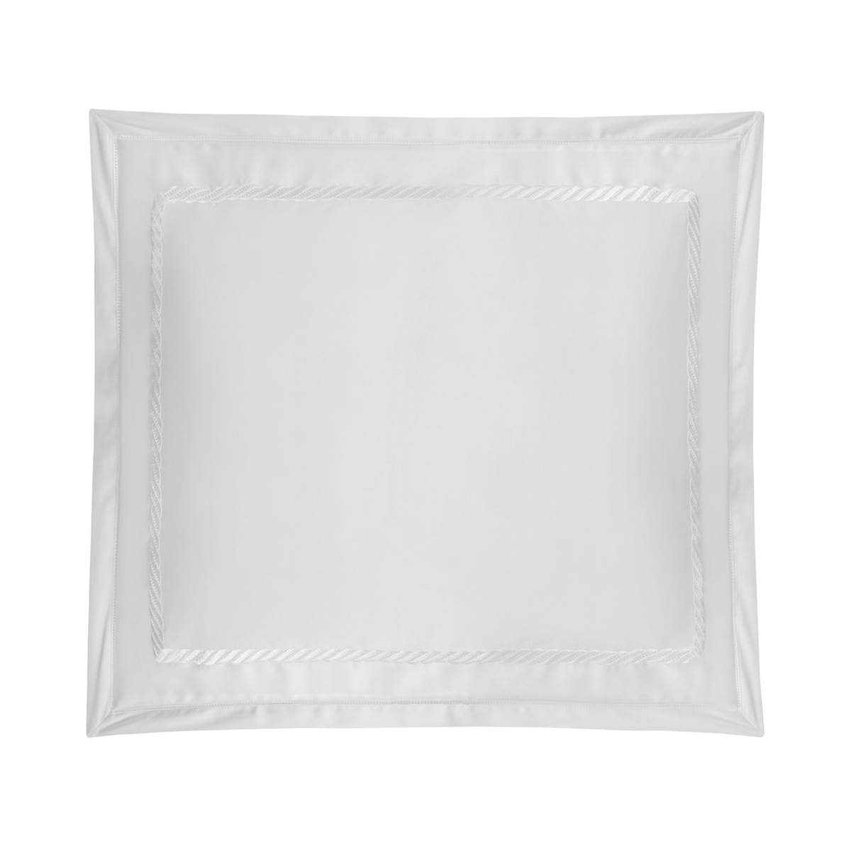 Euro Sham of BOVI Simone Bedding with White and White color