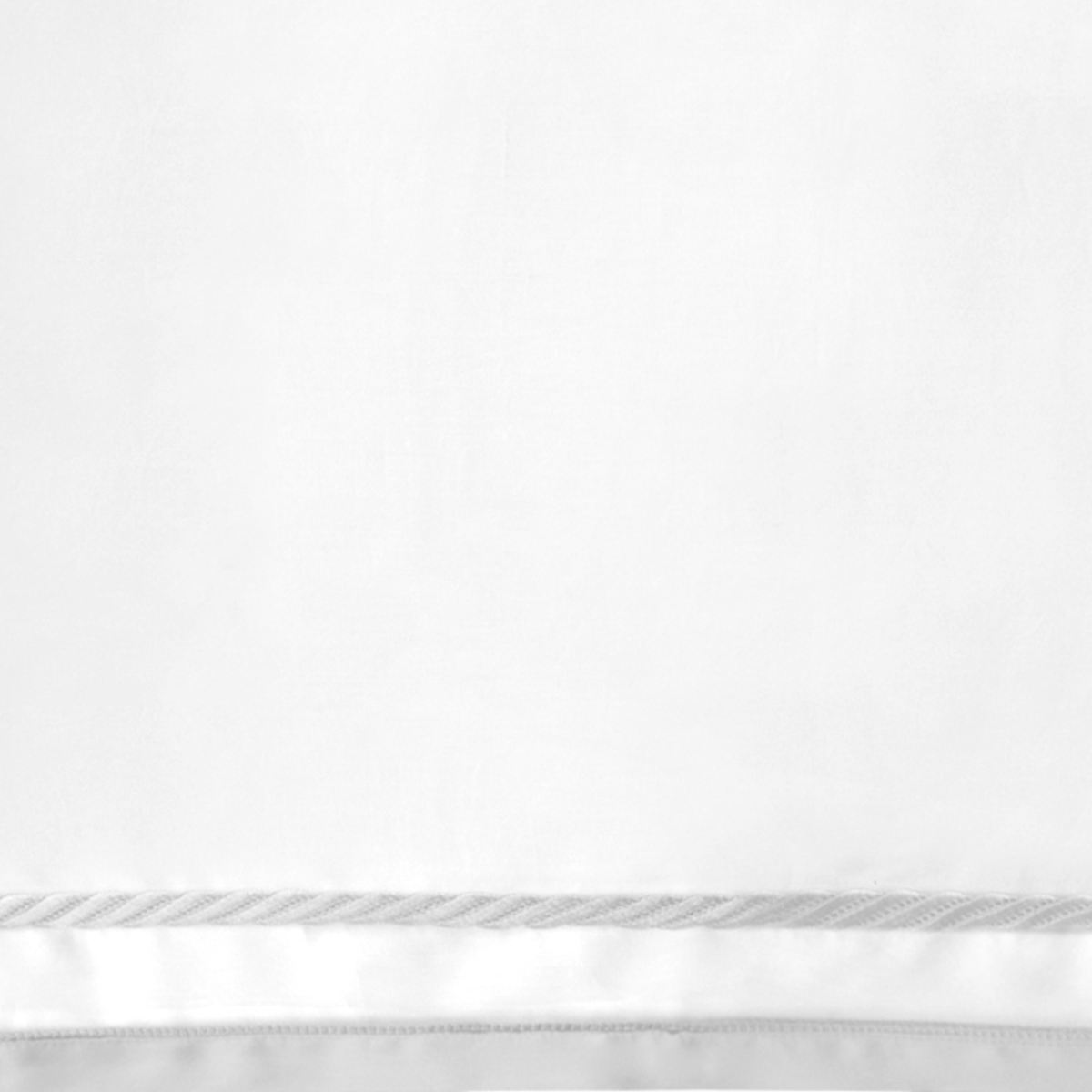 Fabric Closeup of BOVI Simone Bedding with White and Silver color
