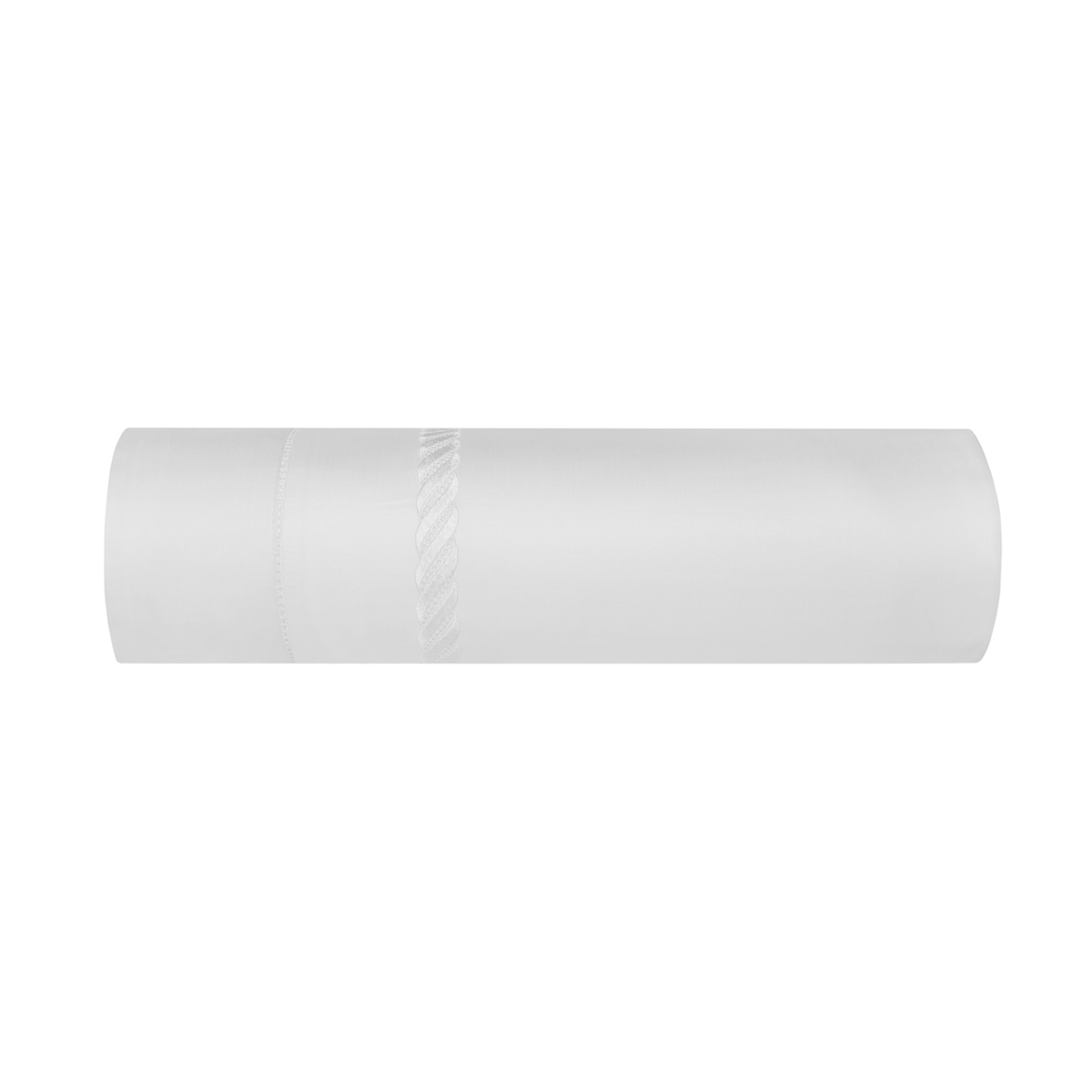 Folded Flat Sheet of BOVI Simone Bedding with White and White color