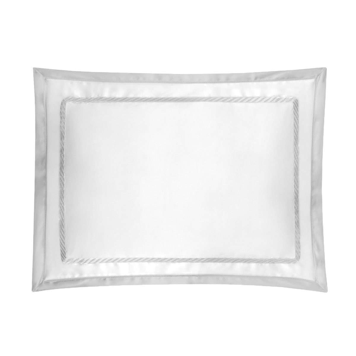 Sham Silo of BOVI Simone Bedding with White and Silver color