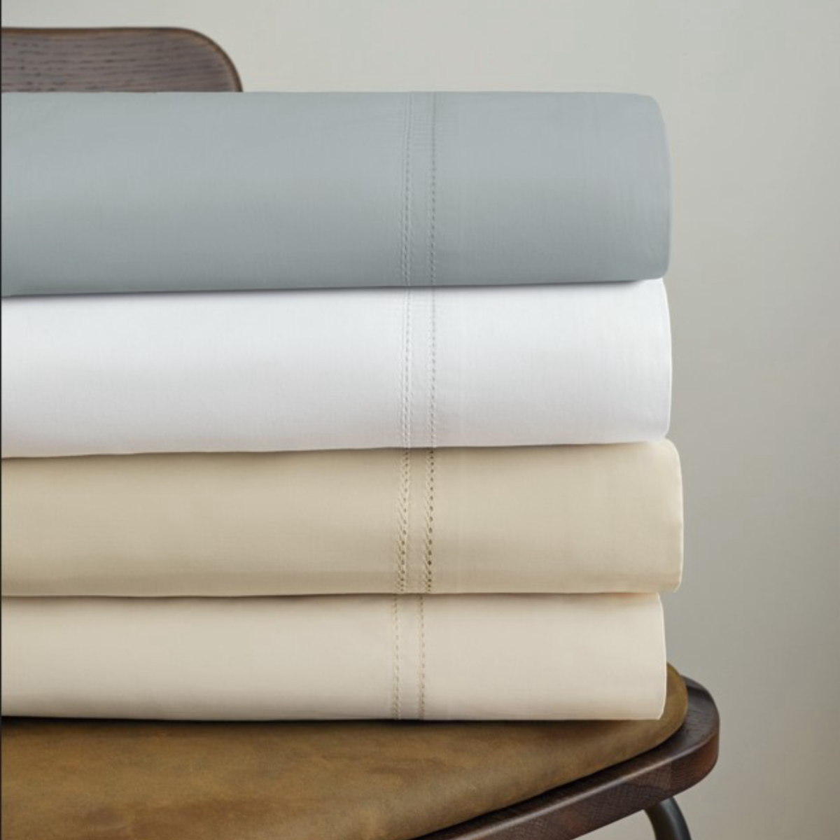 Folded Colors of BOVI Simply Sateen Bedding
