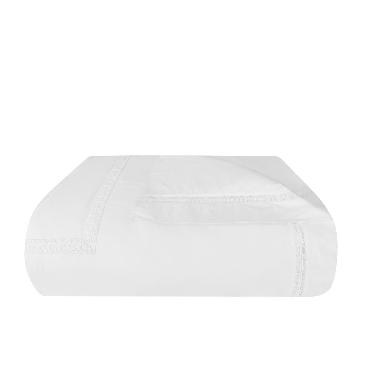 Folded Duvet Cover of White BOVI Sloan Bedding