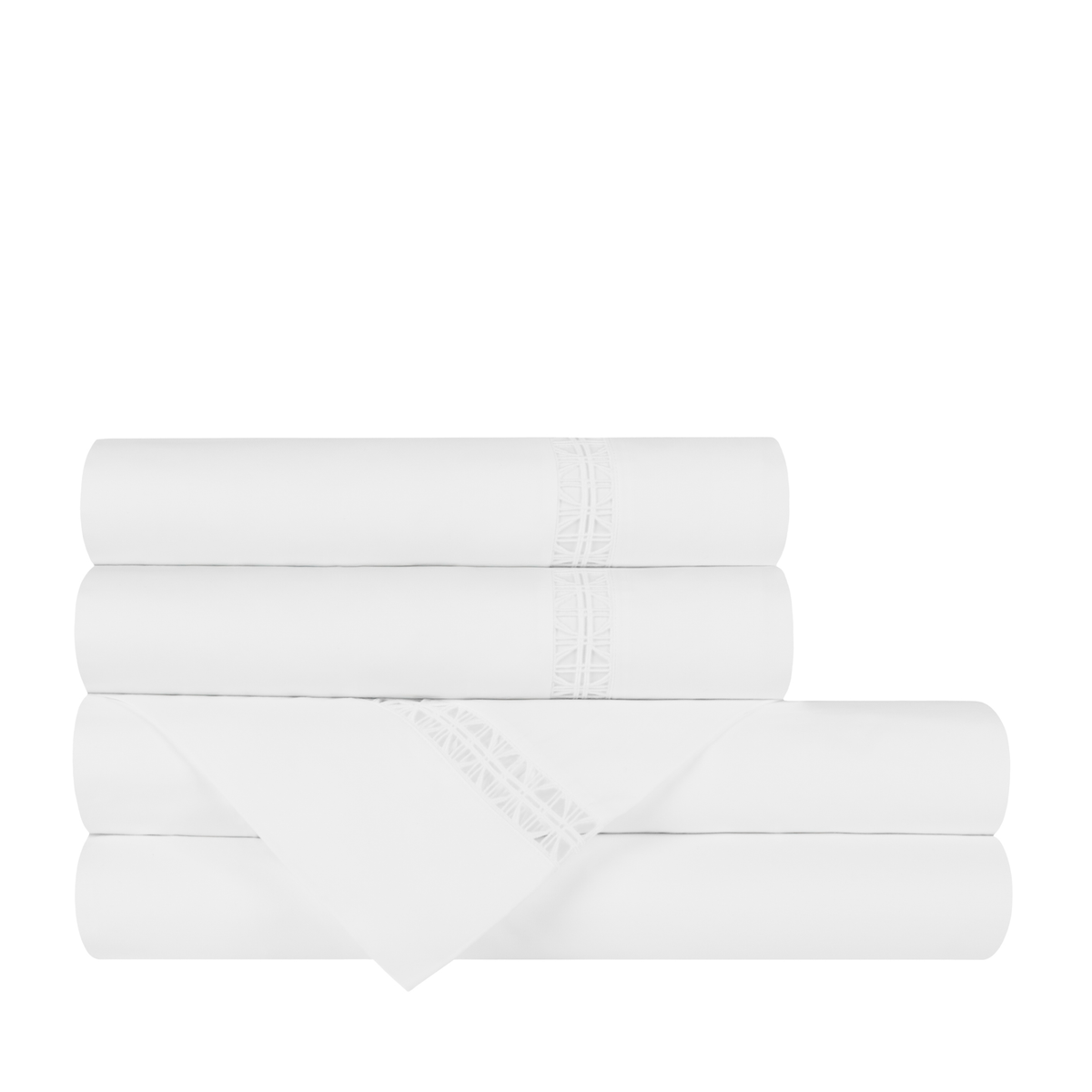 Sheet Set of White BOVI Sloan Bedding