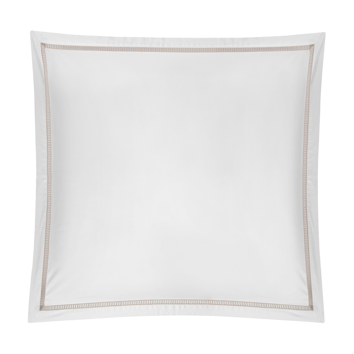 White and Latte color Euro Sham Silo of BOVI Windsor bedding collection