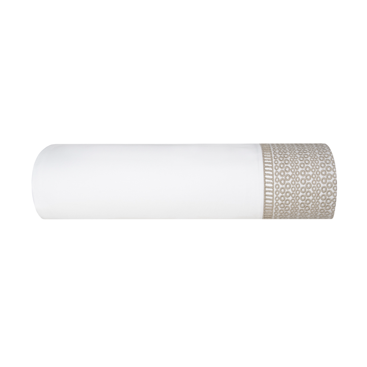 White and Latte color Folded Flat Sheet of BOVI Windsor bedding collection