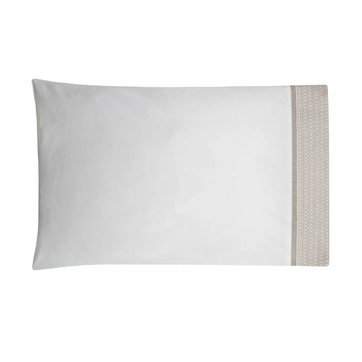 White and Latte color Pillowcase Silo of BOVI Windsor bedding collection