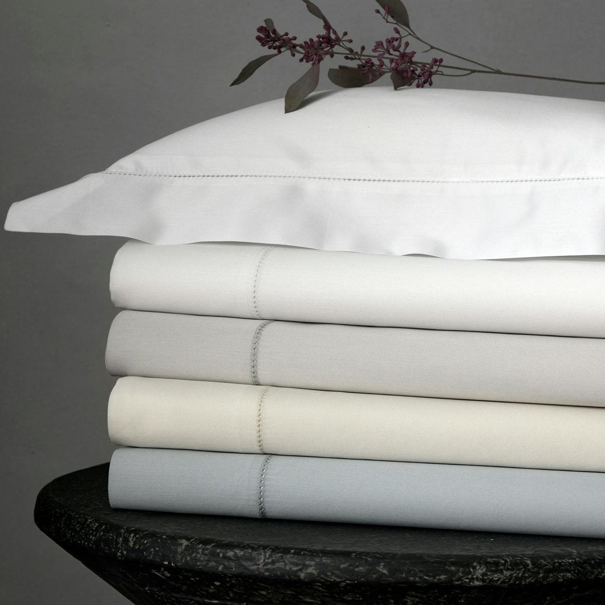 Matouk Nocturne Hemstitch Sheet Sets - White