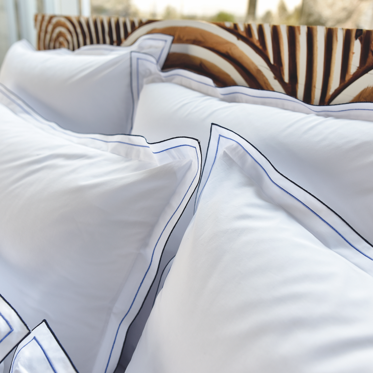 Lifestyle Pillowcases Closeup Shot of Celso de Lemos Areo Bedding