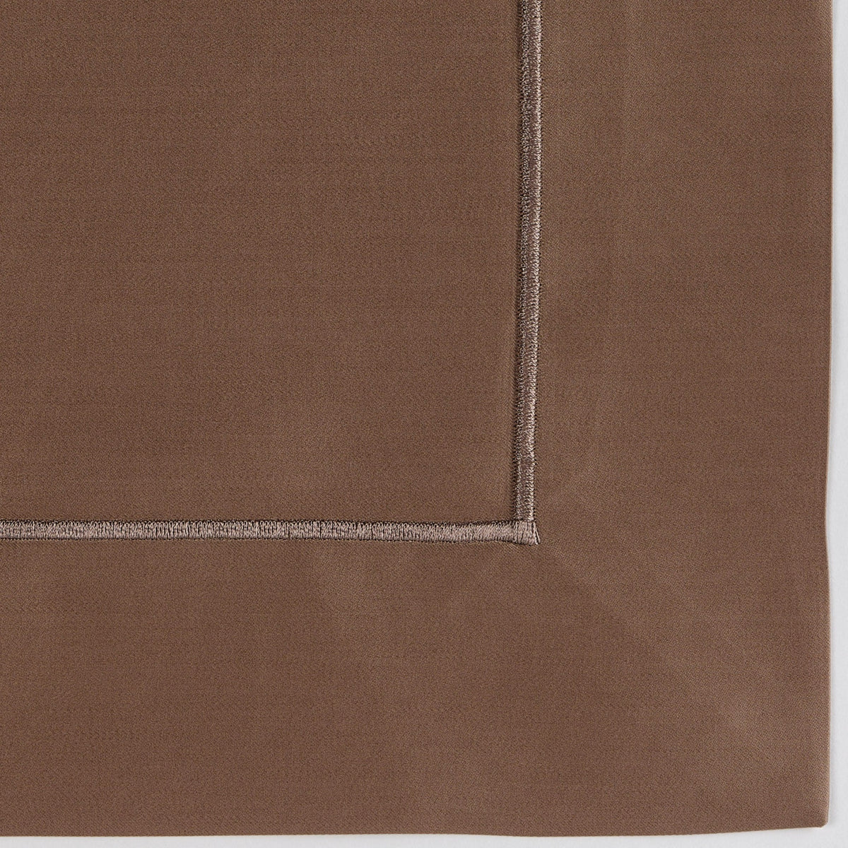 Closeup of Fabric of Celso de Lemos Bourdon Bedding Amande Color