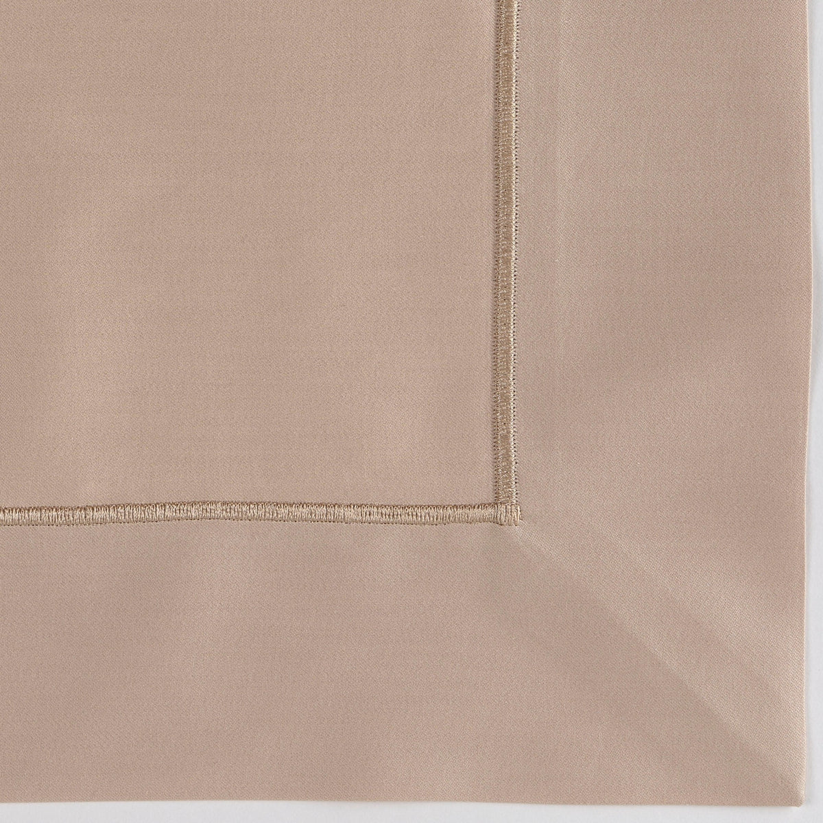 Closeup of Fabric of Celso de Lemos Bourdon Bedding Powder Color