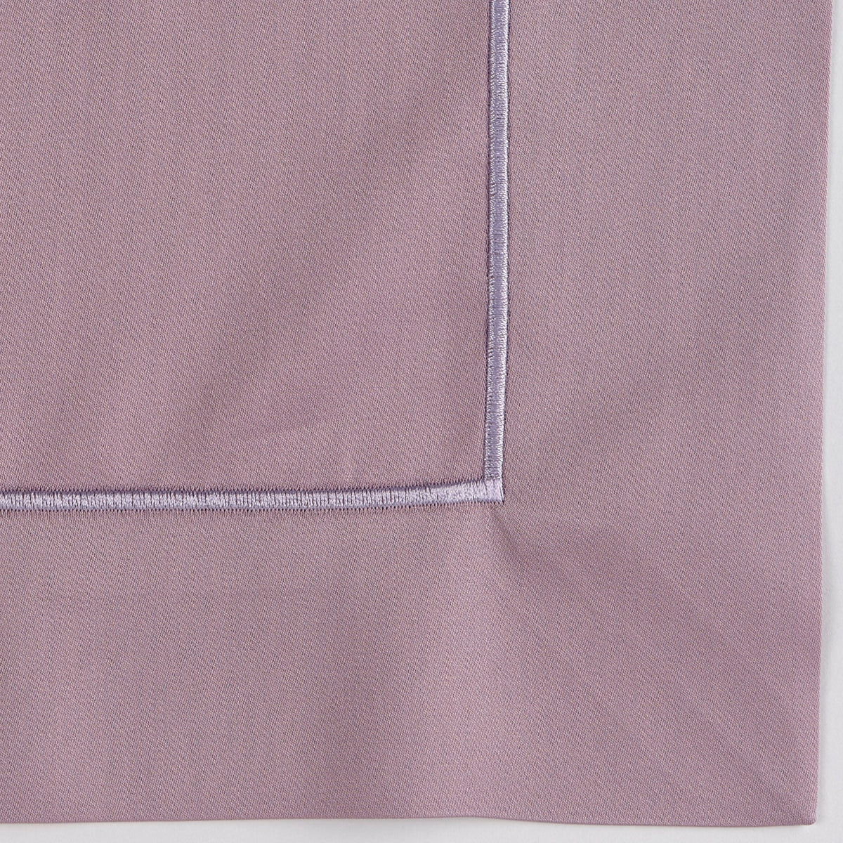 Closeup of Fabric of Celso de Lemos Bourdon Bedding Raisin Color